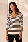 EMERY TOP - black stri